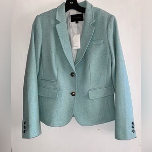 NWT Wool Blazer by Banana Republic, mint green, Size 10